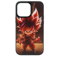 Super Saiyan Anime TPU iPhone 14 Pro Max Case – Goku-Inspired Chibi Design