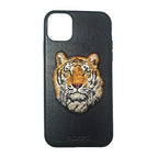 Protective Apple iPhone Back Cover - Tiger Savana Series Leather Back Case Compatible with iPhone - Style 3