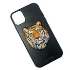 Protective Apple iPhone Back Cover - Tiger Savana Series Leather Back Case Compatible with iPhone - Style 4