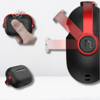 TPU Anti-Lost Lid Design Case Cover Shell for AirPods Pro/Pro 2 (Red/Black) Mobile Case by CoverMeUp - Style 2