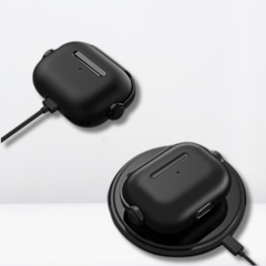 TPU Anti-Lost Lid Design Case Cover Shell for AirPods Pro/Pro 2 (Midnight Black)