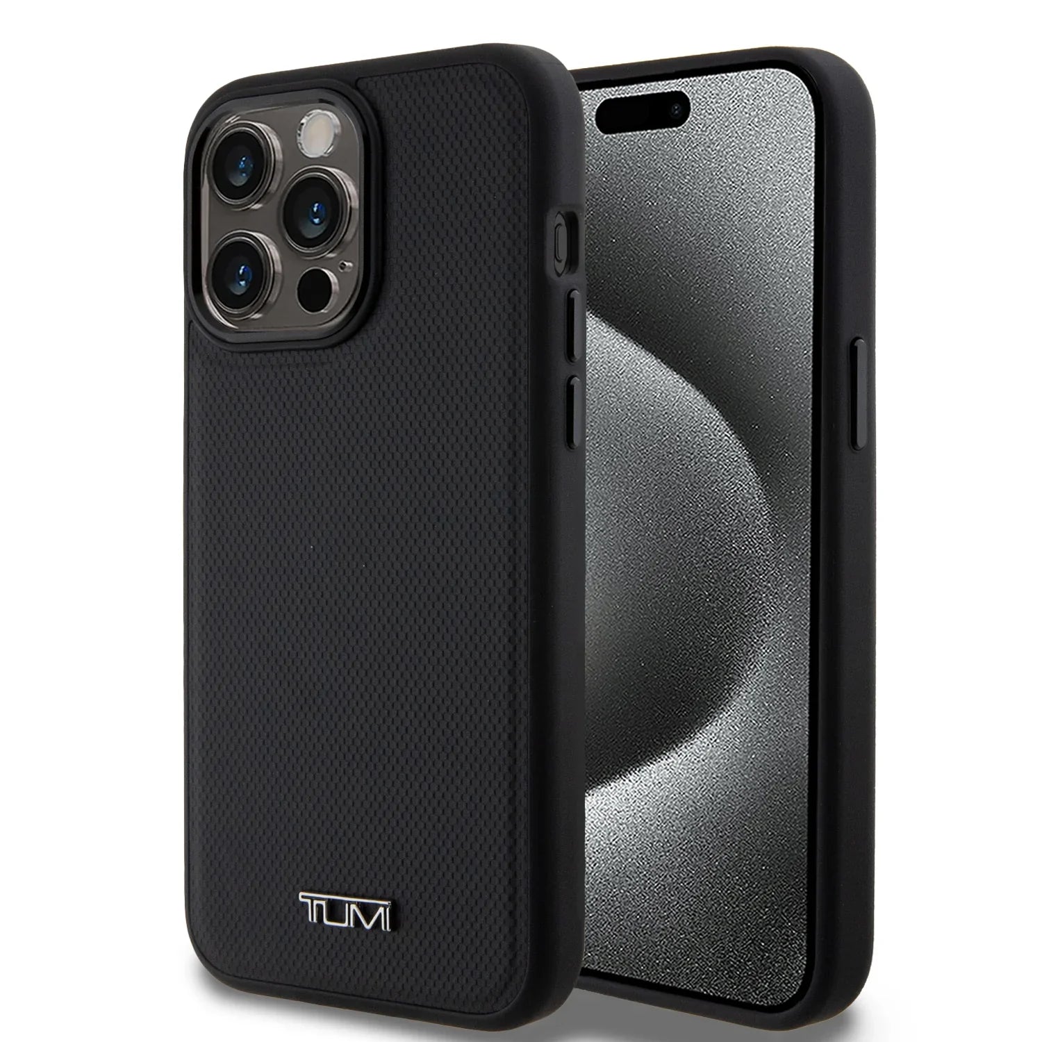 Protective Apple iPhone Back Cover - Balistic Design PU Leather Case for iPhone 16 Pro (BLACK)