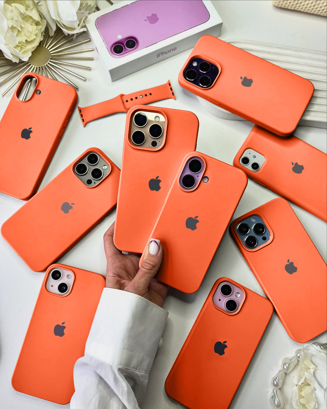 Liquid Silicon iPhone Case - Tangerine Rush