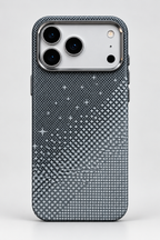 Luxo Pixel Gradient Stars Magsafe Case with Metal Frame