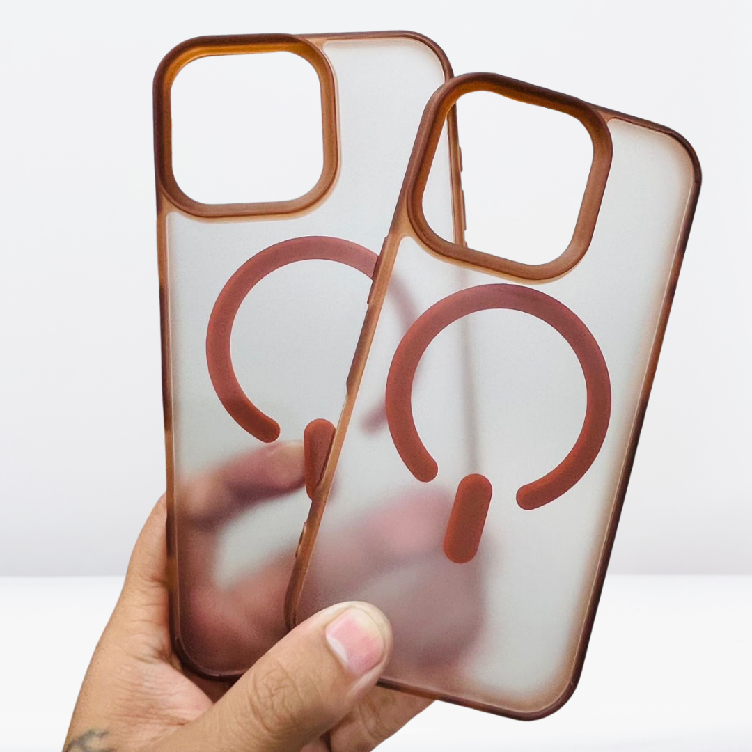 Acrylic Magsafe Matte Case for iPhone 16Pro/Pro Max (Desert Brown Color)