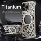 Protective Apple iPhone Back Cover - Irregular Rock Design Metal Case For iPhone - Style 8