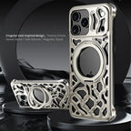 Protective Apple iPhone Back Cover - Irregular Rock Design Metal Case For iPhone - Style 5