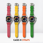 Transparent Case + Rubber Strap Modification Kit For iWatch Orange Color Mobile Case by CoverMeUp - Style 5