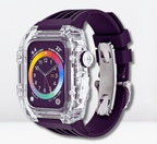 Luxury fully transparent poly carbonate Modification Kit for iWatch Black Color Mobile Case by CoverMeUp - Style 2