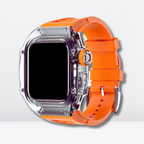 Transparent Case + Rubber Strap Modification Kit For iWatch Orange Color Mobile Case by CoverMeUp