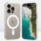 Protective Apple iPhone Back Cover - Transparent Ultra MagFit Back Case for iPhone 16 Series (White) - Style 3