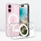 Protective Apple iPhone Back Cover - Transparent Ultra MagFit Back Case for iPhone 16 Series (White)