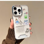 Protective Apple iPhone Back Cover - Transparent DIY Sticker Phone Case – Cute & Creative Protective Cover for Iphone - Style 4