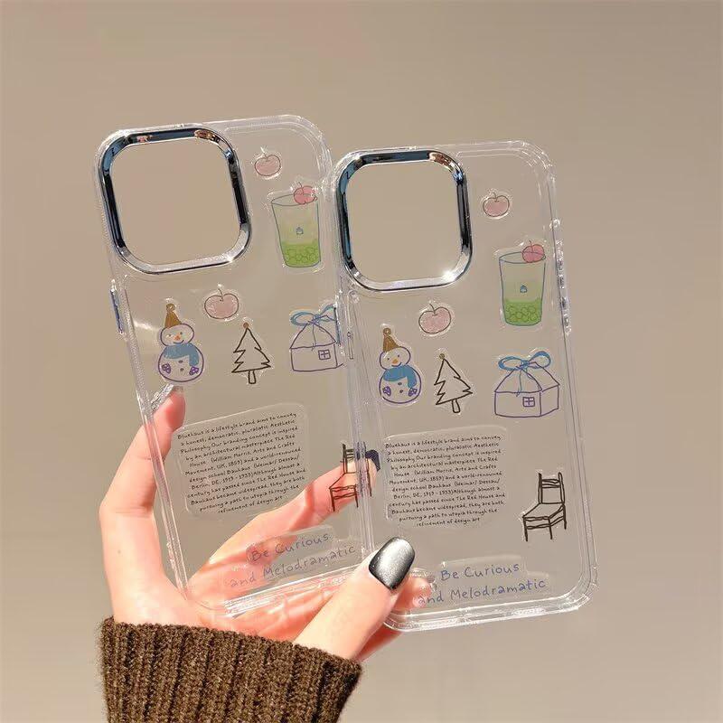 Transparent DIY Sticker Phone Case – Cute & Creative Protective Cover for Iphone