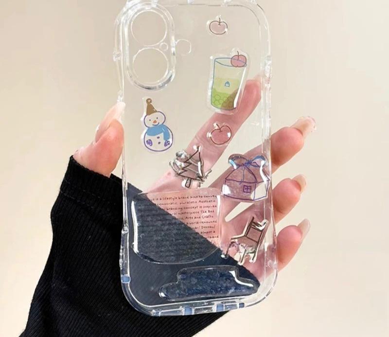 Transparent DIY Sticker Phone Case – Cute & Creative Protective Cover for Iphone