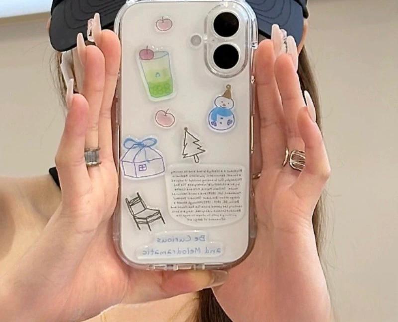 Transparent DIY Sticker Phone Case – Cute & Creative Protective Cover for Iphone