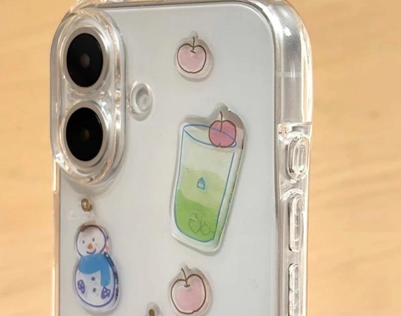 Transparent DIY Sticker Phone Case – Cute & Creative Protective Cover for Iphone