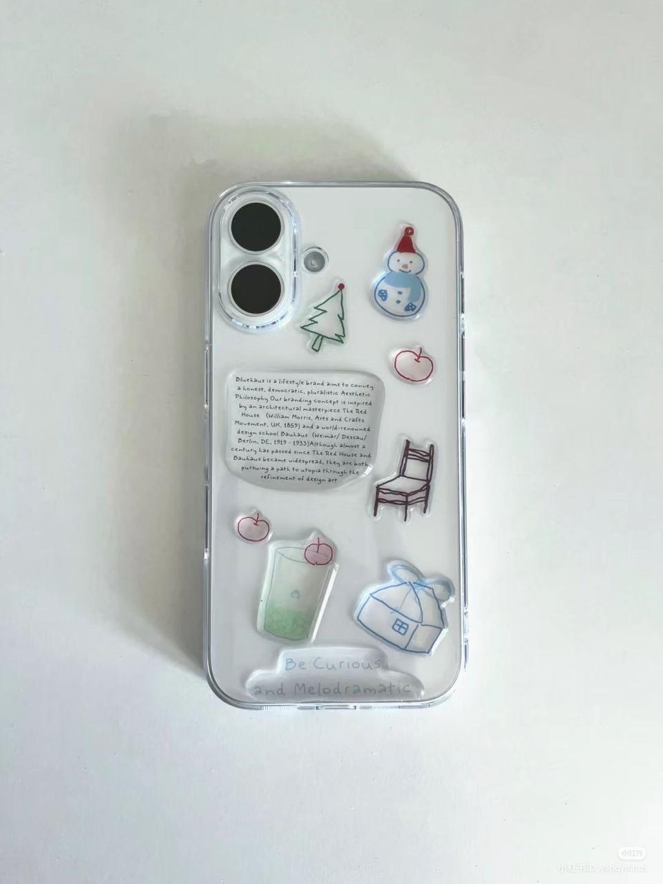 Transparent DIY Sticker Phone Case – Cute & Creative Protective Cover for Iphone