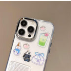 Protective Apple iPhone Back Cover - Transparent DIY Sticker Phone Case – Cute & Creative Protective Cover for Iphone - Style 6