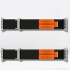 Travel Loop Rugged Adventure Nylon Strap for iWatch 42/44/45/49 MM (Black) Mobile Case by CoverMeUp - Style 3