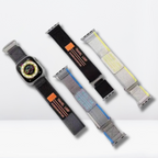 Travel Loop Rugged Adventure Nylon Strap for iWatch 42/44/45/49 MM (Grey) Mobile Case by CoverMeUp - Style 4