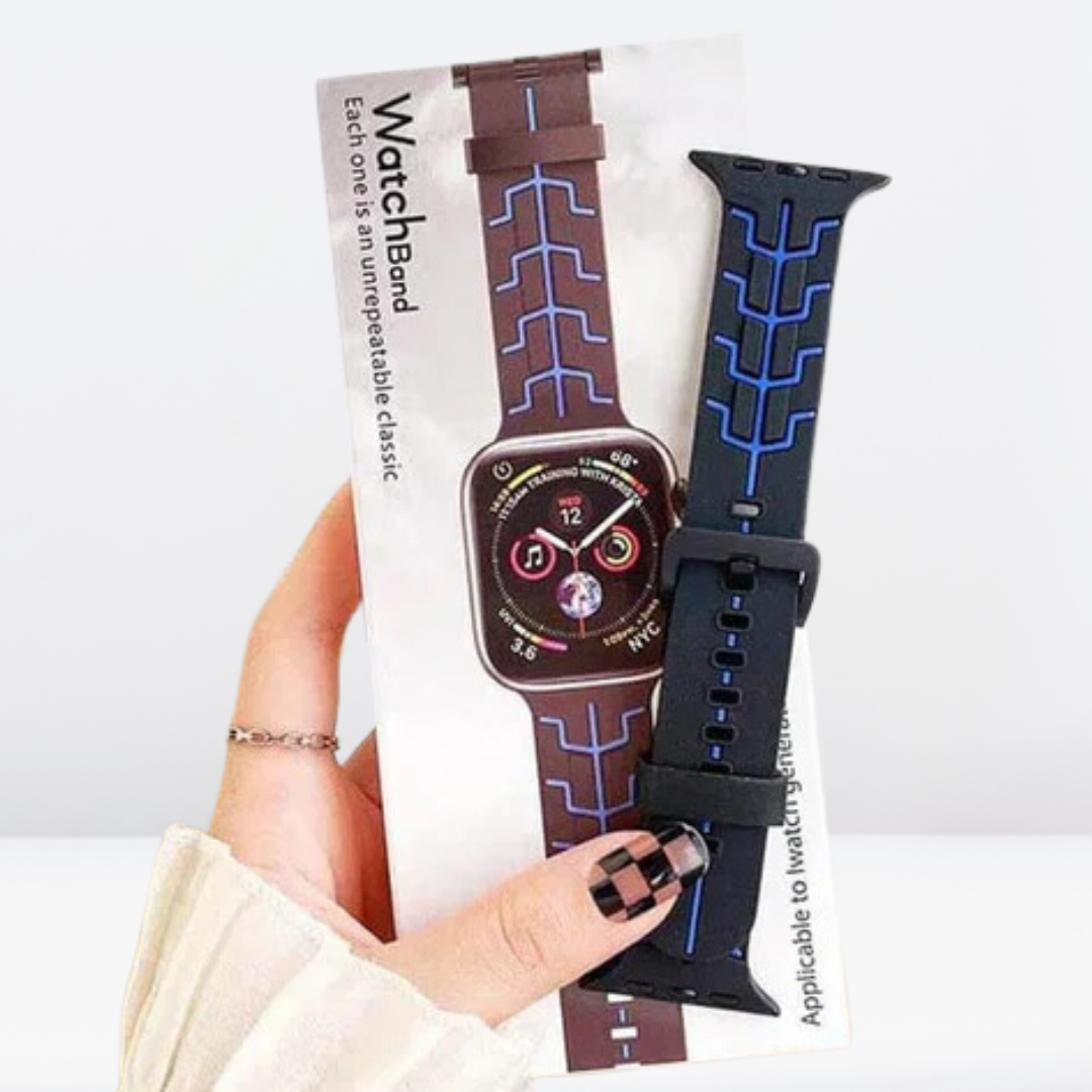 Tron Series Silicone Sport Watch Strap GET WATCH CASE FREE for iWatch 42mm Mobile Case by CoverMeUp - Style 9