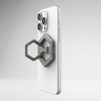 Protective Apple iPhone Back Cover - UAG Universal Magnetic Ring Metal Stand For iPhone. (TITANIUM GREY) - Style 3