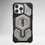 Protective Apple iPhone Back Cover - UAG Monarch Pro Series MagSafe for iPhone 16 Series (Titanium) - Style 3