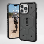 Protective Apple iPhone Back Cover - UAG Pathfinder MagSafe Case for iPhone 16 Series (Silver)