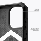 Protective Apple iPhone Back Cover - UAG Pathfinder MagSafe Case for iPhone 16 Series (Silver) - Style 4