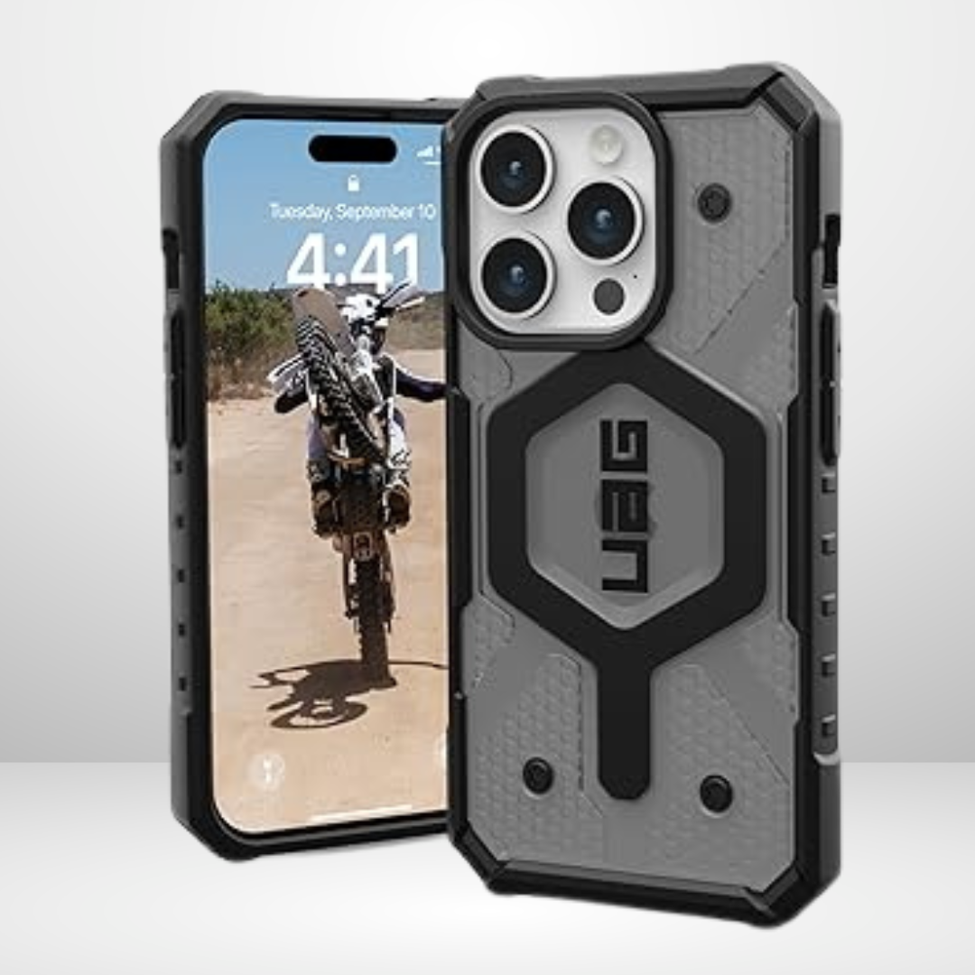 UAG Pathfinder MagSafe, Slim Fit Rugged Protective Case for iPhone 15 Series (ASH)
