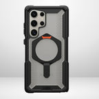 UAG Plasma XTE Stand MagSafe ,Rugged Protective Case for S24 Ultra (Natural Titanium/Black) Mobile Case by CoverMeUp - Style 3
