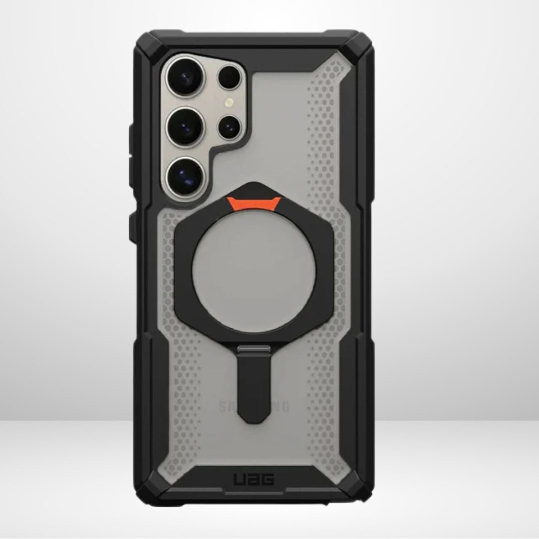 UAG Plasma XTE Stand MagSafe ,Rugged Protective Case for S25 Ultra (Natural Titanium/Black)