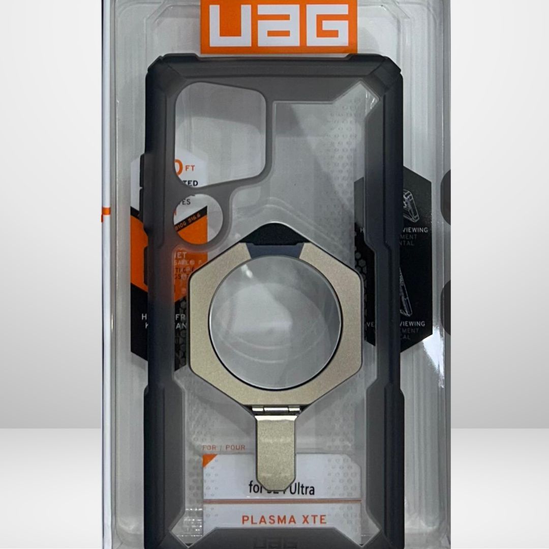 UAG Plasma XTE Stand MagSafe ,Rugged Protective Case for S25 Ultra (Natural Titanium/Black)