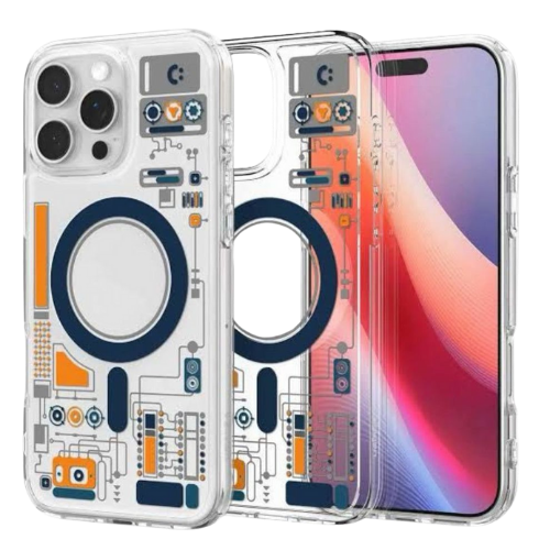 Ultra Hybrid Circuit Blueprint  MagFit Case Compatible with iPhone and Samsung