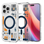 Protective Apple iPhone Back Cover - Ultra Hybrid Circuit Blueprint  MagFit Case Compatible with iPhone and Samsung - Style 5