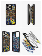 Protective Apple iPhone Back Cover - Ultra Hybrid T MagFit  Glass Art Case for iPhone & Samsung - Style 3