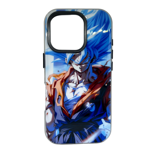 Ultra Warrior Energy Burst Phone Case – Glossy Anime Shockproof Cover for iPhone