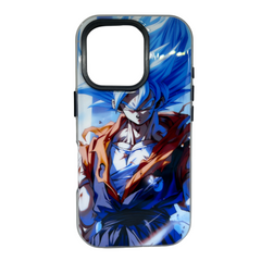 Ultra Warrior Energy Burst Phone Case – Glossy Anime Shockproof Cover for iPhone