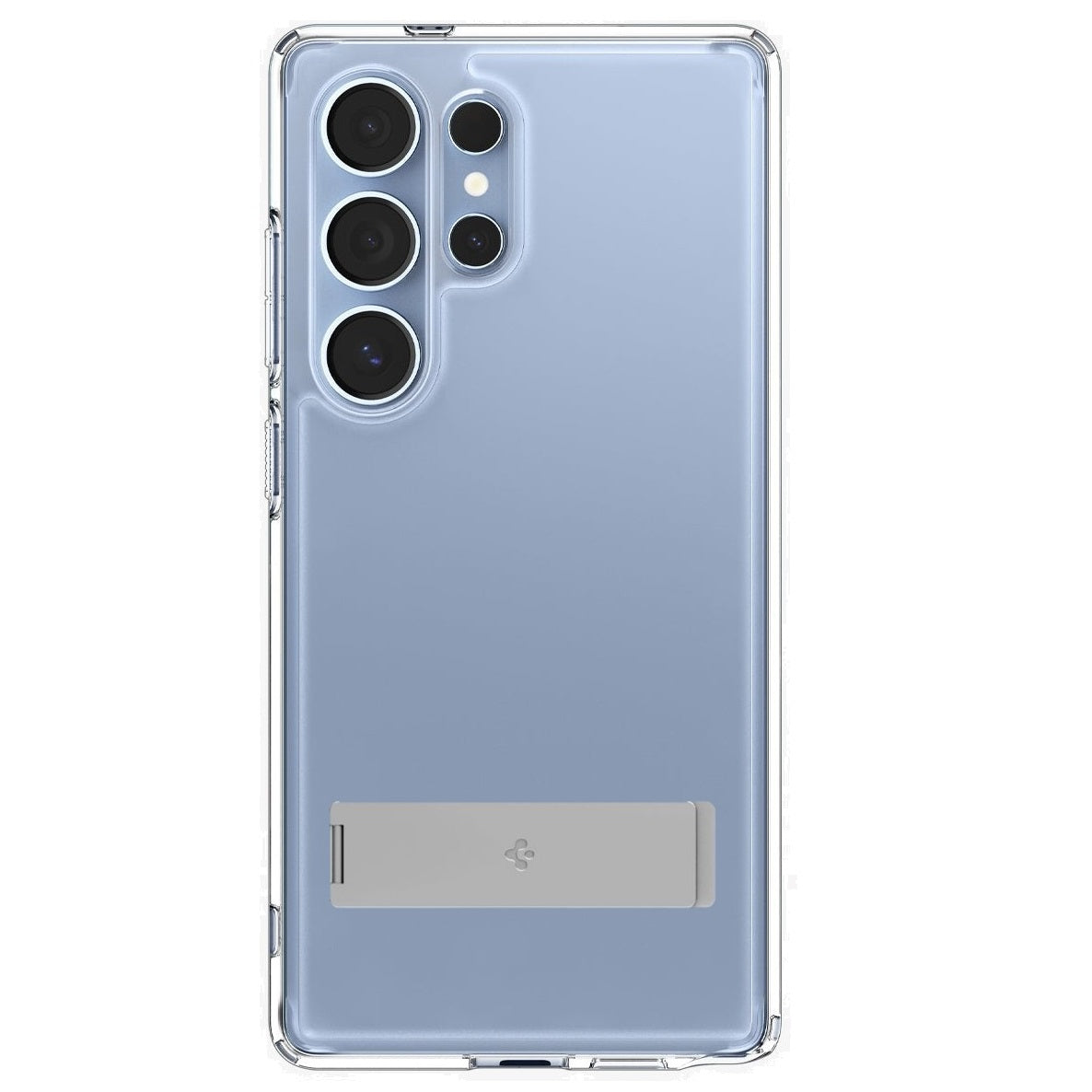 Samsung Galaxy S25 Ultra Shockproof Transparent Case with Metal Kickstand Holder - Clear Mobile Case by CoverMeUp - Style 2