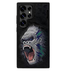 Nimmy Premium Embroidered Leather Case - Samsung Galaxy S25 Ultra Nimmy Official Embroidery Leather Back Cover Case - Gorilla