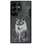 Nimmy Premium Embroidered Leather Case - Samsung Galaxy S25 Ultra Nimmy Official Embroidery Leather Back Cover Case - Wolf Jacket