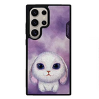 Nimmy Premium Embroidered Leather Case - Samsung Galaxy S24 Ultra Nimmy Embroidery Leather Back Cover Case - Rabbit
