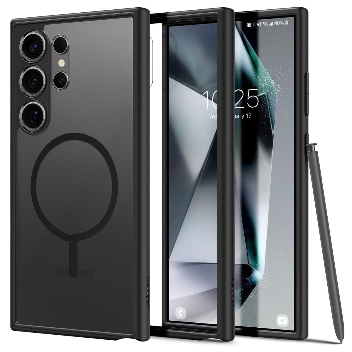 Samsung Galaxy S25 Ultra Hybrid Black Boarder Shockproof Case - Magsafe Mobile Case by CoverMeUp