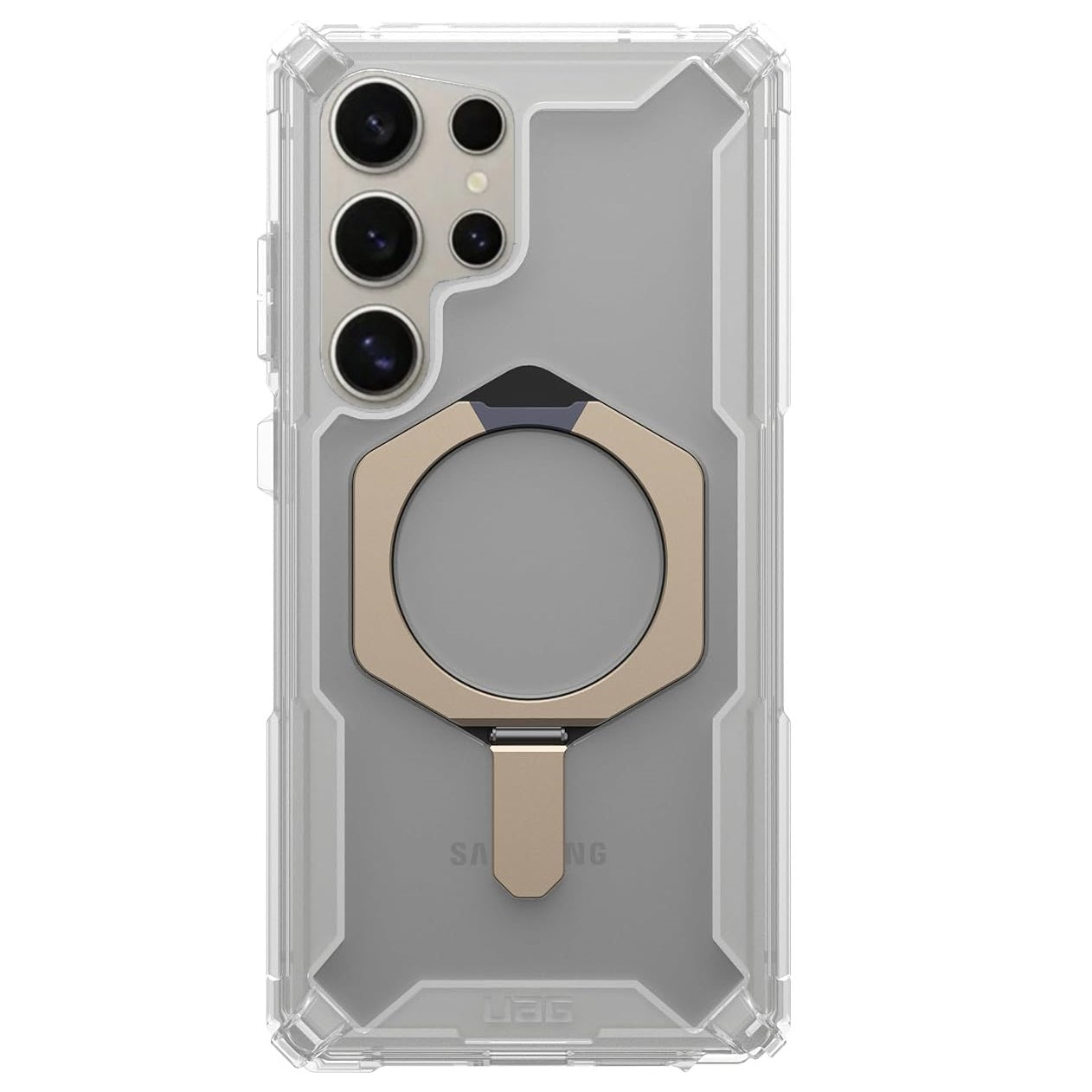 Samsung Galaxy S25 Ultra UAG Plasma XTE with MagSafe & Metal Kickstand (Camera Ring Compatible) - Clear Mobile Case by CoverMeUp