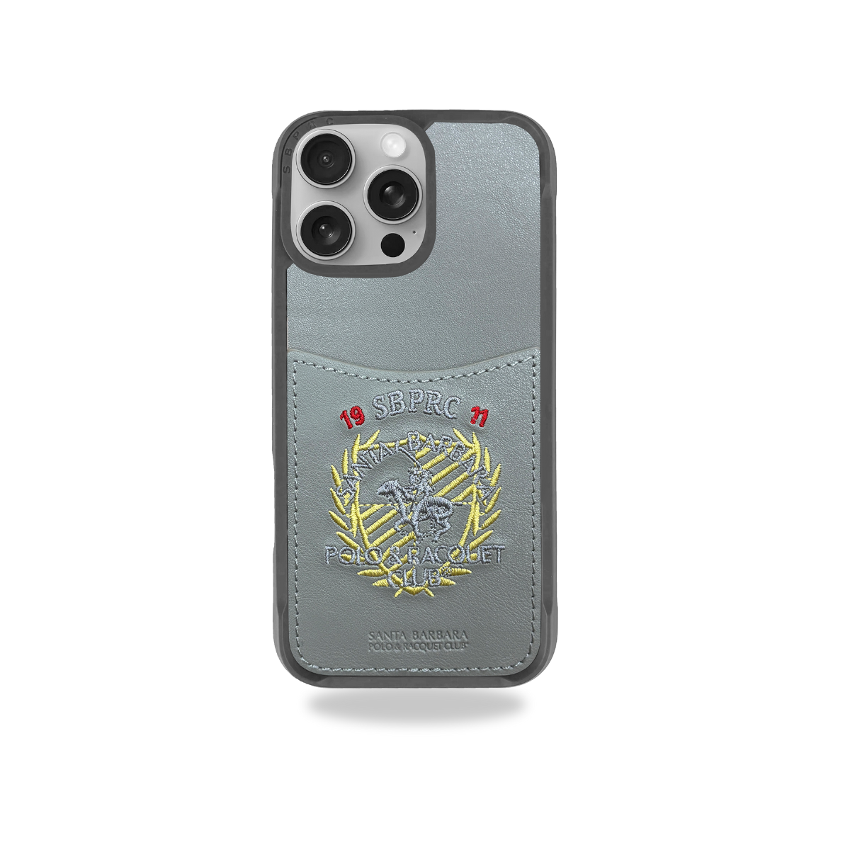 Protective Apple iPhone Back Cover - Santa Barbara Polo Raquet Club Abner Series for iPhone 16 Pro (Grey)