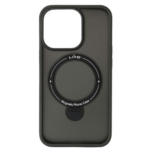 LITO Magnetic Case for iPhone – Matte Shockproof MagSafe Cover with Ring Stand