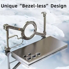 Z Metal Frameless Case with MagSafe Magnetic Stand for samsung Galaxy S24 ultra