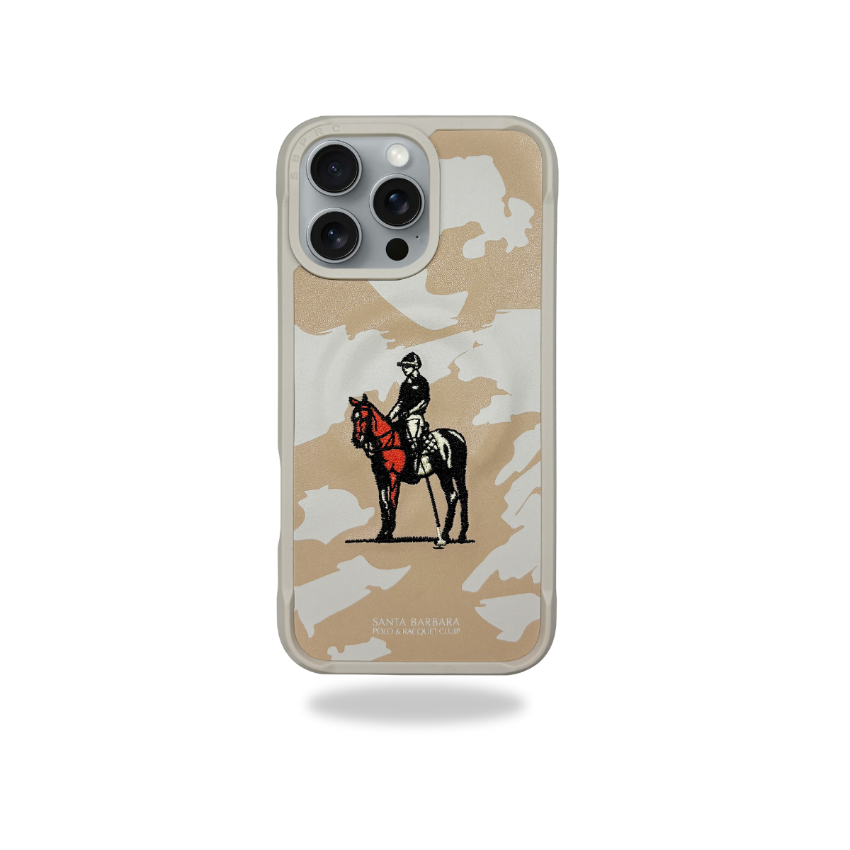 Protective Apple iPhone Back Cover - Santa Barbara Polo Raquet Club VIRGIL Series for iPhone 16 Pro Max (Beige)