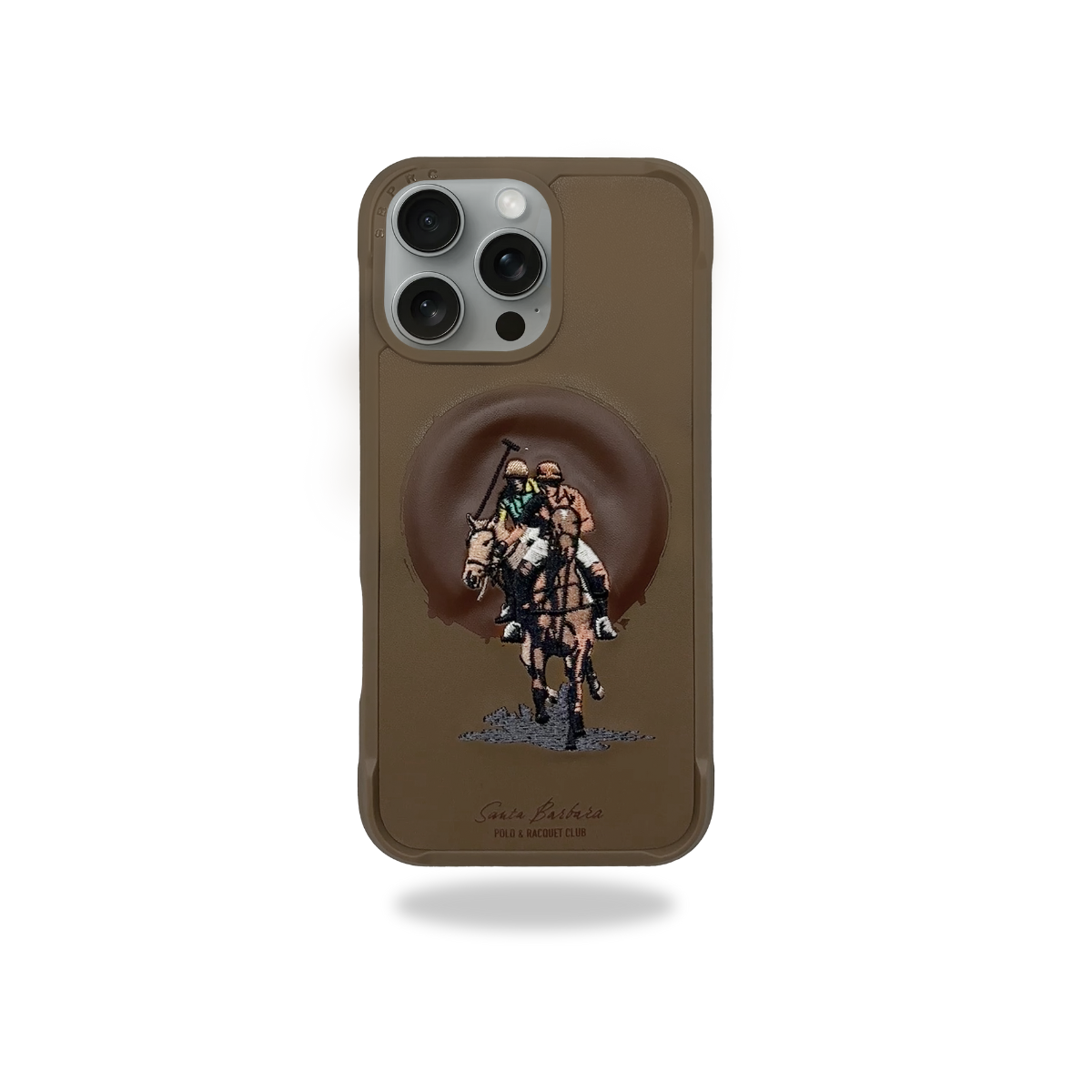 Protective Apple iPhone Back Cover - Santa Barbara Polo Raquet Club Aubrey Series for iPhone 16 Pro (Brown)